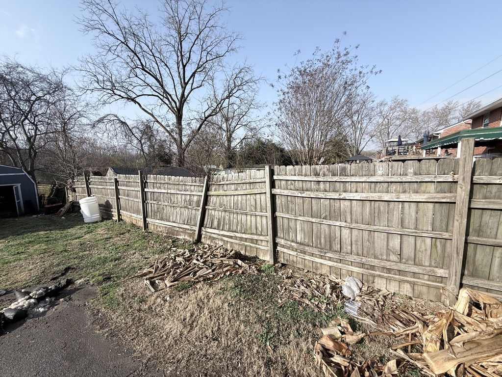 After - Wood fence cleaning Nashville TN removing years of dirt and grime