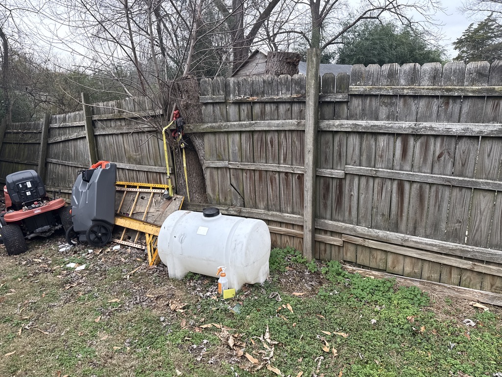 Before - Wood fence cleaning Nashville TN removing years of dirt and grime